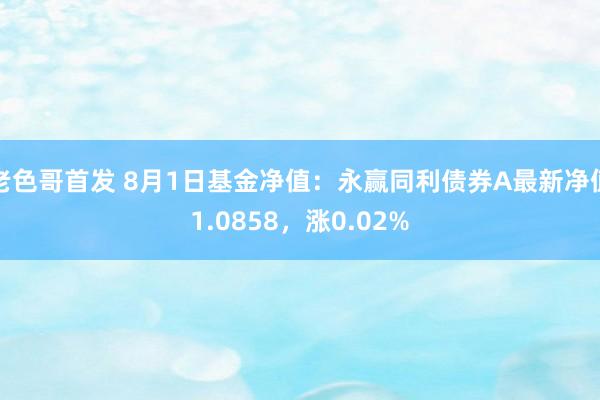 老色哥首发 8月1日基金净值：永赢同利债券A最新净值1.0858，涨0.02%