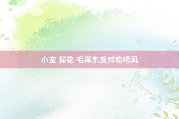 小宝 探花 毛泽东反对吃喝风